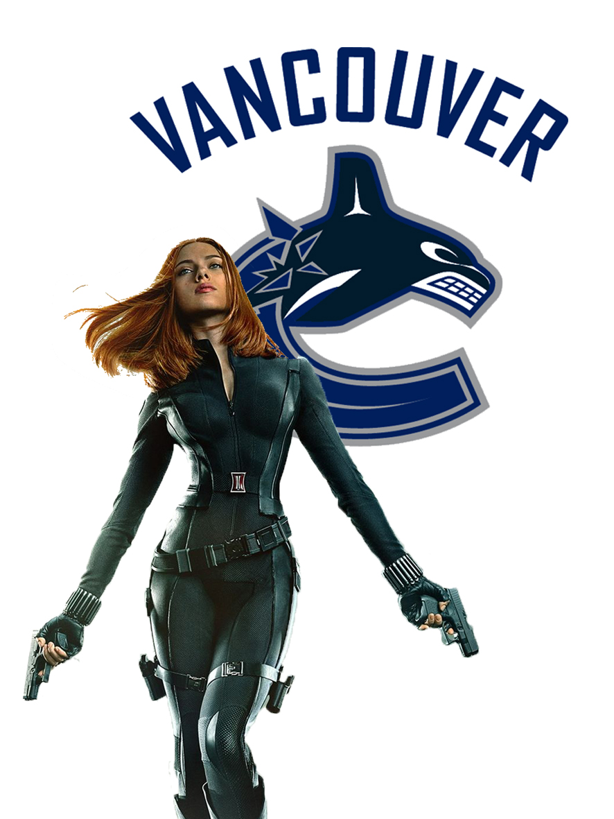 Vancouver Canucks Black Widow Logo vinyl decal